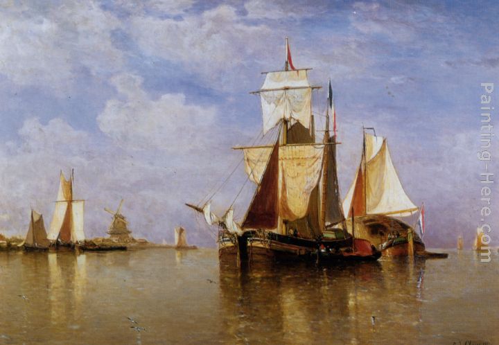 Shipping off the Dutch Coast painting - Paul-Jean Clays Shipping off the Dutch Coast art painting